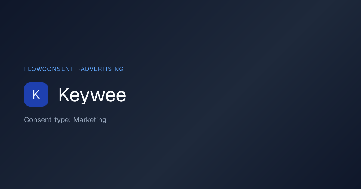 Keywee GDPR: paid social, cookies and consent