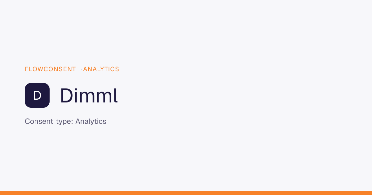 Dimml - Analytics Consent | FlowConsent