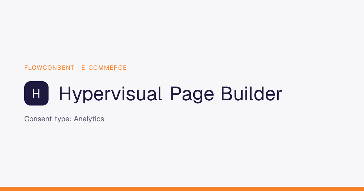 Hypervisual Page Builder - Analytics Consent | FlowConsent