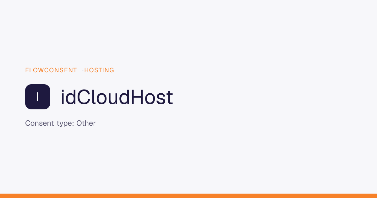 idCloudHost - Analytics Consent | FlowConsent