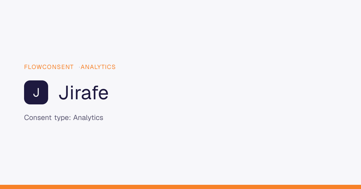 Jirafe - Analytics Consent | FlowConsent