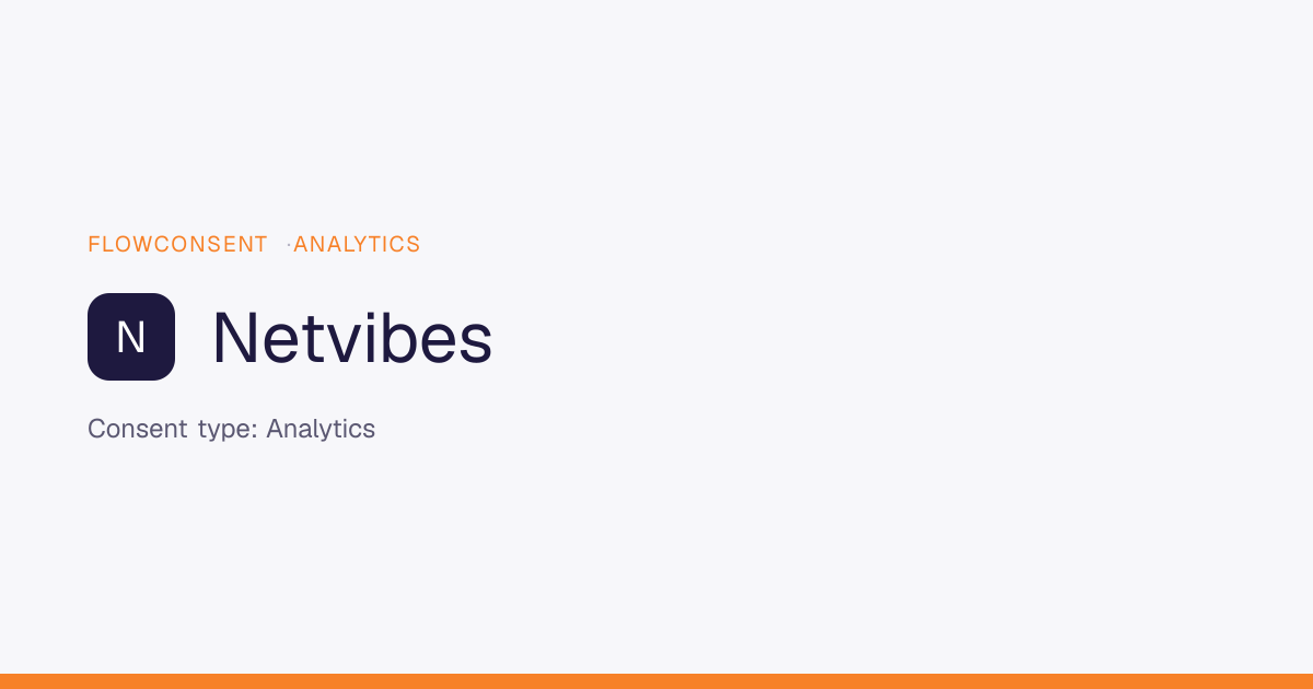Netvibes - Analytics Consent | FlowConsent