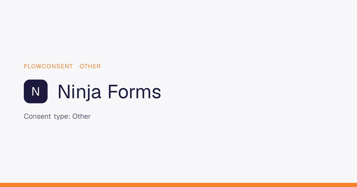 Ninja Forms - Analytics Consent | FlowConsent