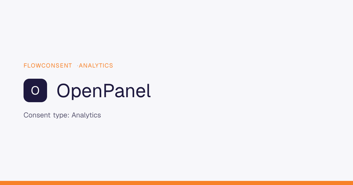 OpenPanel - Analytics Consent | FlowConsent
