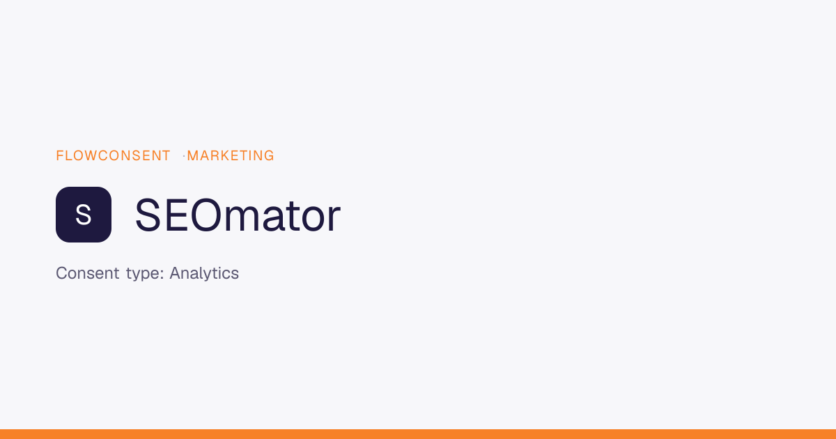 SEOmator - Analytics Consent | FlowConsent