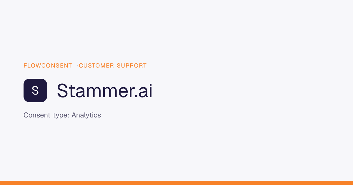 Stammer.ai - Analytics Consent | FlowConsent