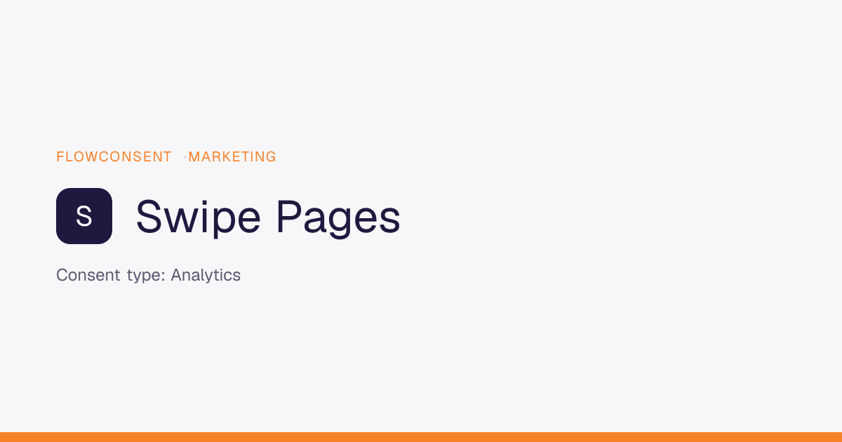Swipe Pages - Analytics Consent | FlowConsent