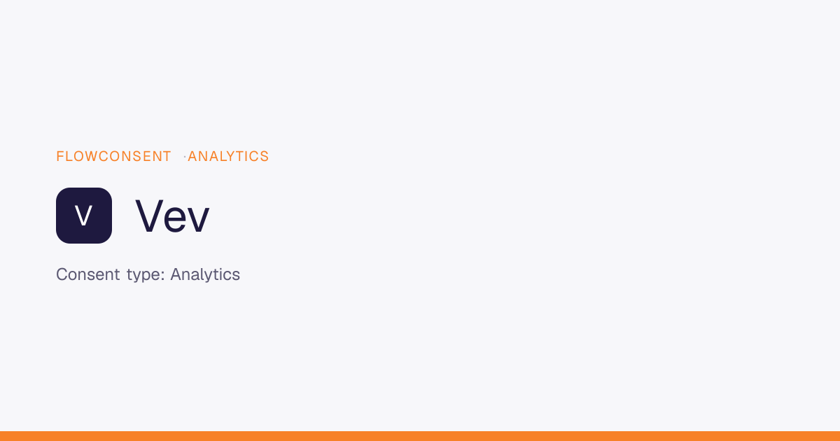 Vev - Analytics Consent | FlowConsent