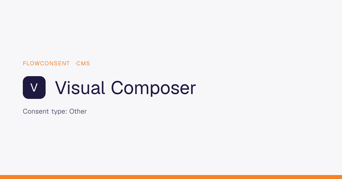 Visual Composer - Analytics Consent | FlowConsent