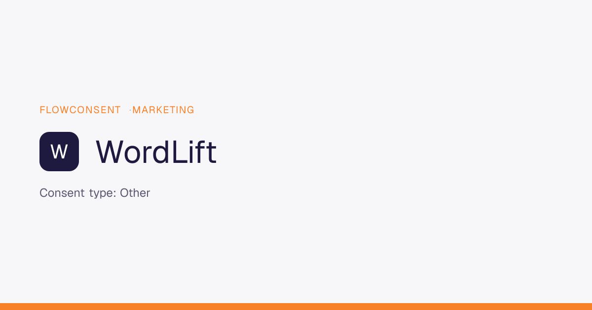 WordLift - Analytics Consent | FlowConsent