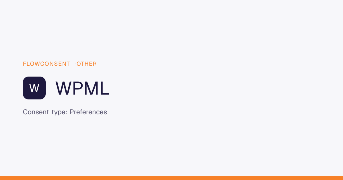 WPML - Analytics Consent | FlowConsent