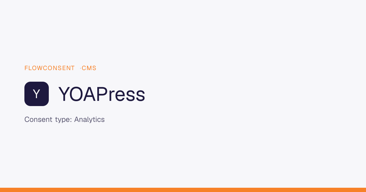 YOAPress - Analytics Consent | FlowConsent