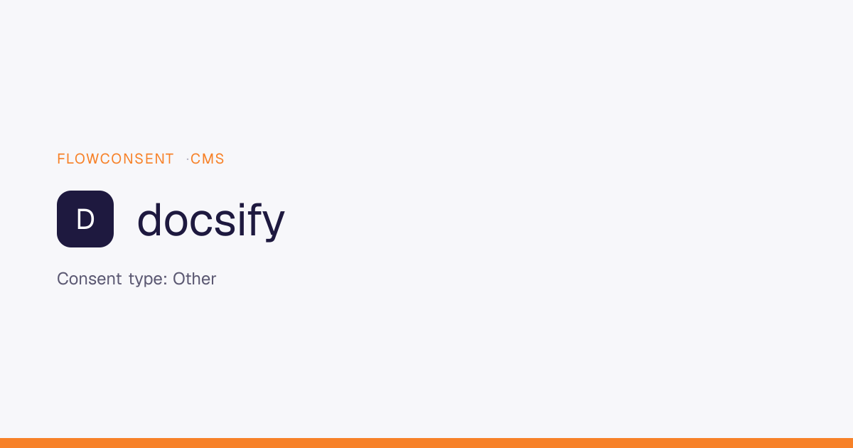 Docsify - Other Consent | FlowConsent