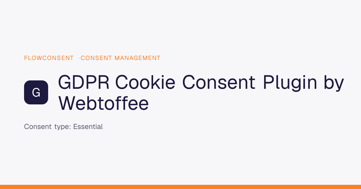 WebToffee GDPR Cookie Consent for WordPress: cookies and consent