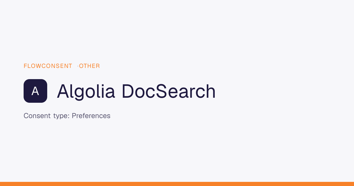 Algolia DocSearch and GDPR: cookies, analytics, consent