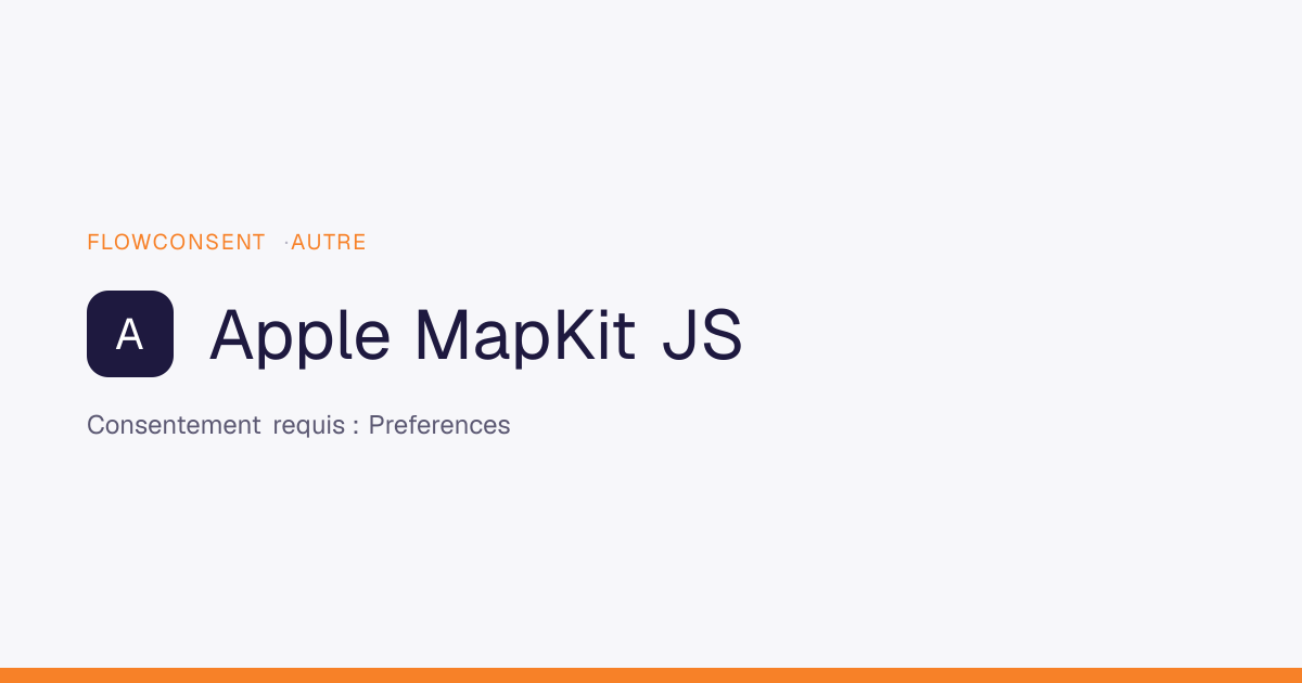 Apple MapKit JS et RGPD : cookies, JWT, transfert US, consentement